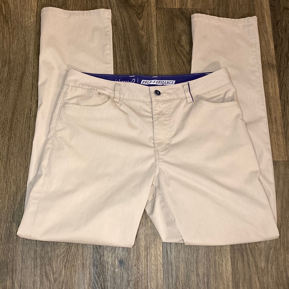 Johnnie-O Men's Size 34x34 Prep-Formance Performance Pants Light Khaki